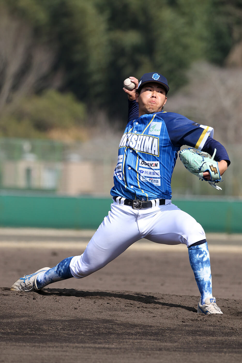 阪神から育成ドラフトで１位指名された能代一中出身の工藤（徳島インディゴソックス提供）